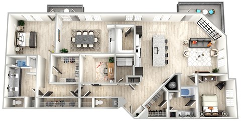 a floor plan of a house with a bedroom and a living room
